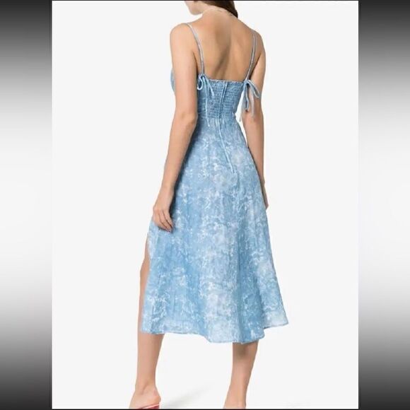 Reformation Nebraska Strappy Linen Midi Dress - Picture 5 of 11